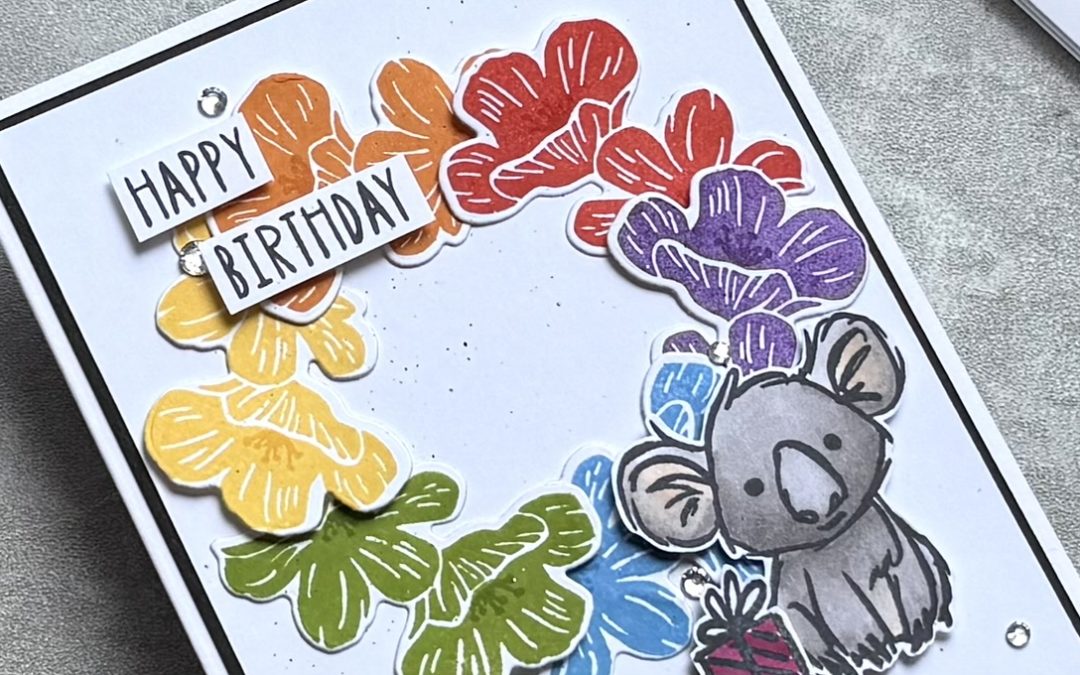 How To Create A Simple Flower Wreath Card