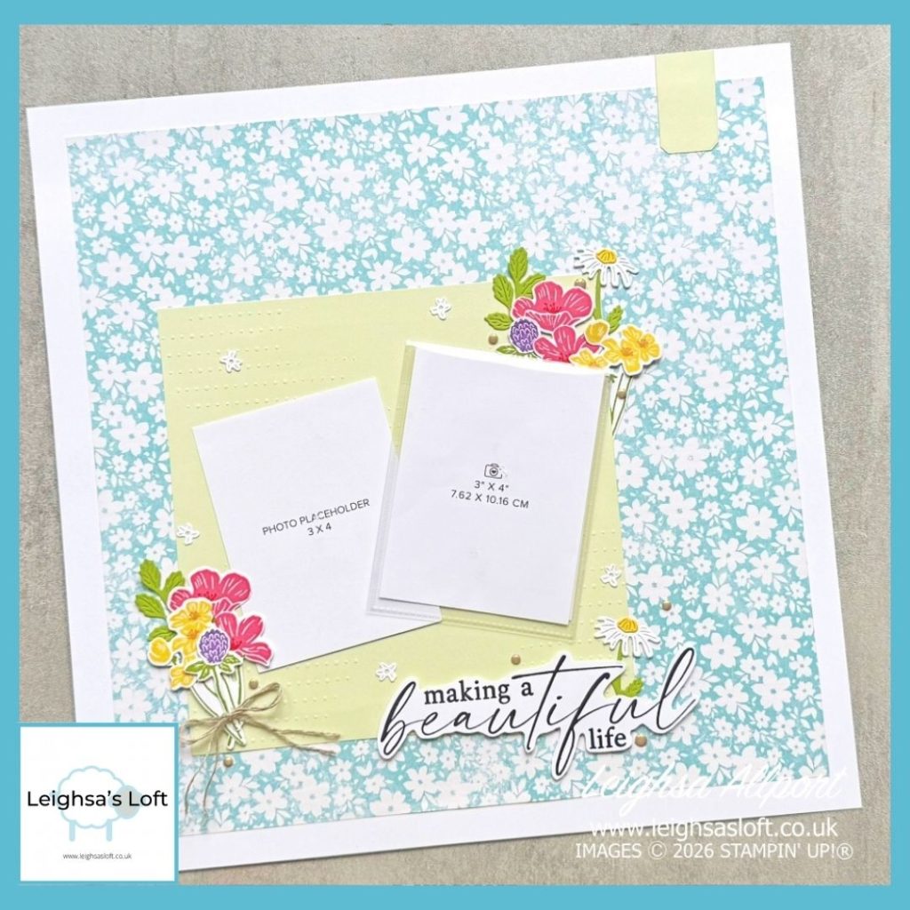 Flowering Meadow Bundle - 12"x12" Scrapbook Page - Making A Beautiful Life