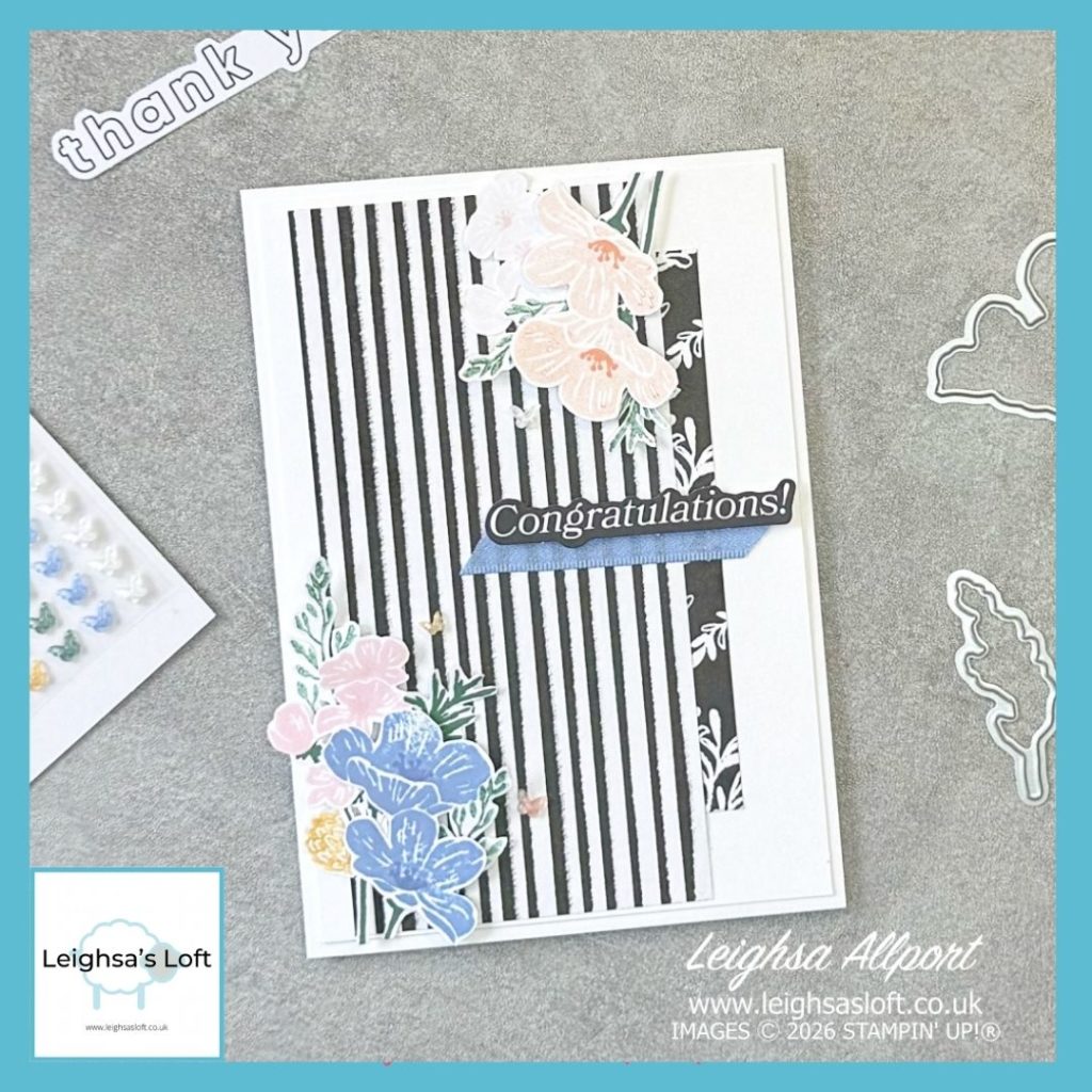 Flowering Meadow Bundle - Congratulations Card - Artisan Sketched Garden DSP