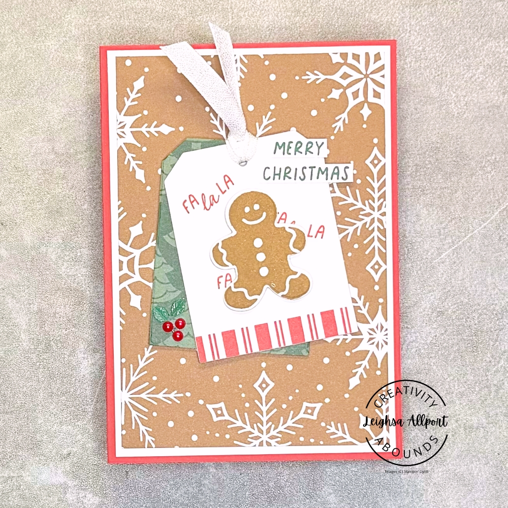 Stamp Camp Live Video Tutorial Card - Fa La La Gingerbread Card