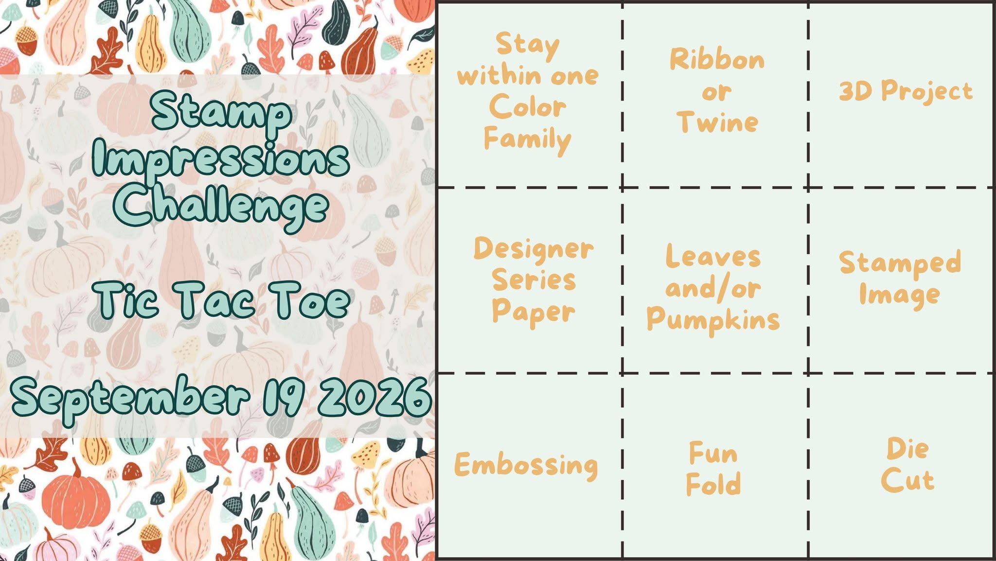 Stamp Impression - EU September Blog Hop Tic Tac Toe Header